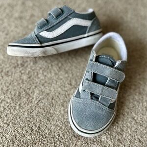 Vans Toddler Old Skool V Shoe in Light Blue
